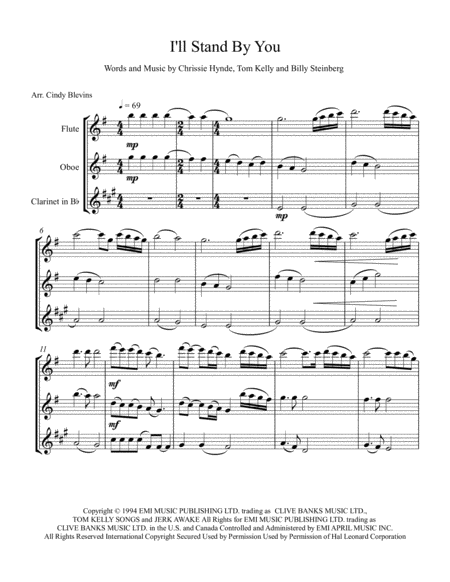 I Will Stand By You Arranged For Flute Oboe And Bb Clarinet Page 2