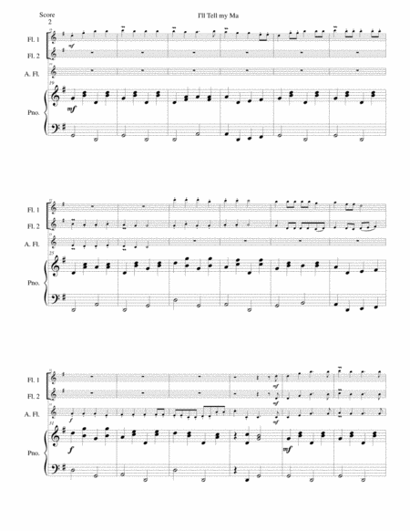 I Will Tell My Ma The Belle Of Belfast City For Flute Trio 2 Flutes 1 Alto Flute And Piano Page 2