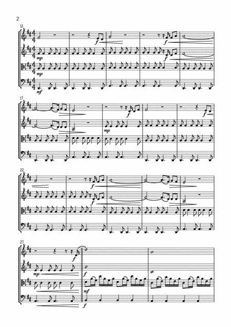 I Will Wait String Quartet Page 2