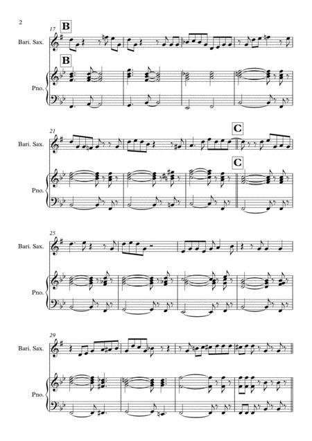 I Wish I Knew How It Would Feel To Be Free Solo For Baritone Sax Piano In Bb Major Page 2