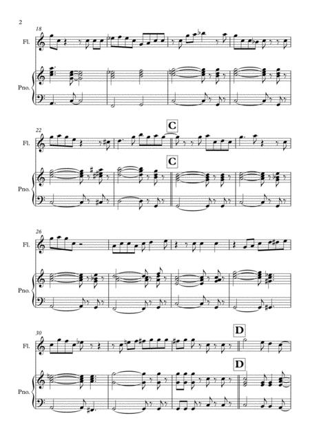 I Wish I Knew How It Would Feel To Be Free Solo For Flute Piano In C Major Page 2