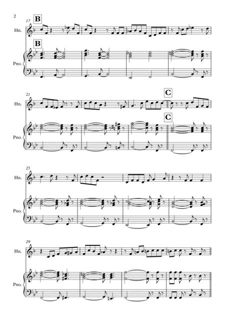 I Wish I Knew How It Would Feel To Be Free Solo For Horn In F Piano In Bb Major Page 2