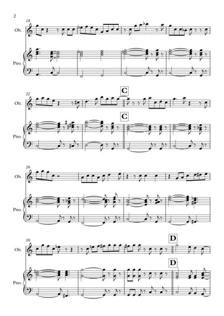 I Wish I Knew How It Would Feel To Be Free Solo For Oboe Piano In C Major Page 2