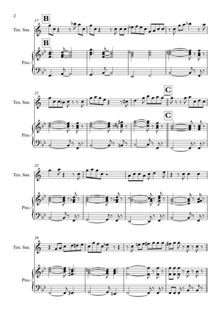 I Wish I Knew How It Would Feel To Be Free Solo For Tenor Sax Piano In Bb Major Page 2