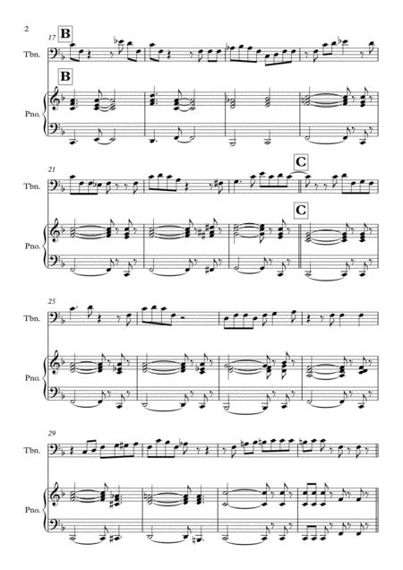 I Wish I Knew How It Would Feel To Be Free Solo For Trombone Piano Bass Clef Version In F Major Page 2