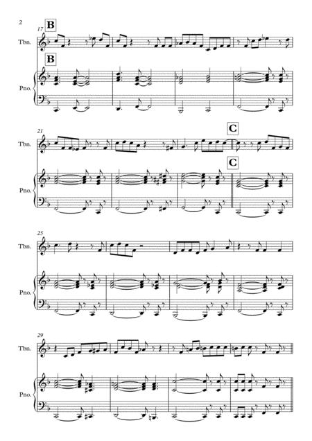 I Wish I Knew How It Would Feel To Be Free Solo For Trombone Piano Treble Clef Version In F Major Page 2