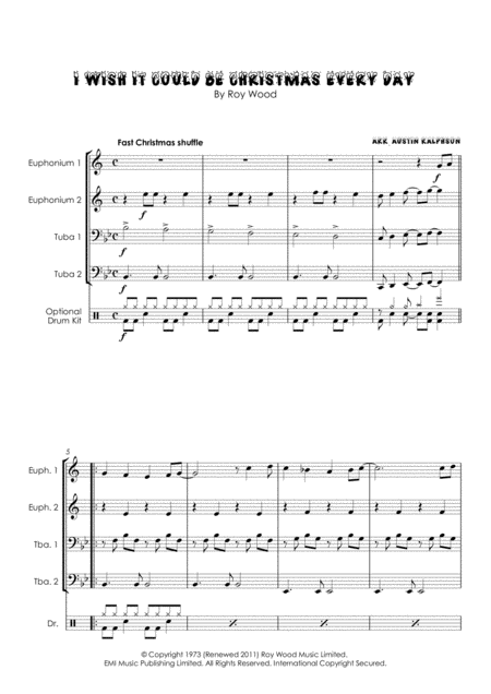 I Wish It Could Be Christmas Every Day Tuba Quartet Eett Page 2