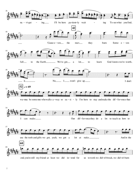 I Wont Give Up Baritone Sax Page 2