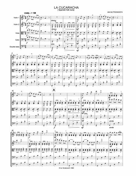 Ian Butterworth La Cucaracha Fo String Orchestra Page 2