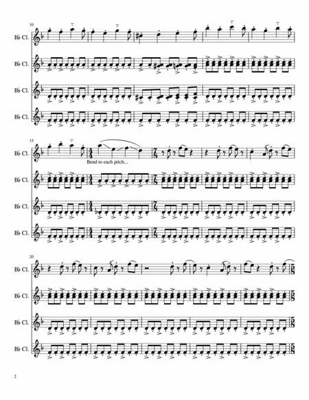 Icarus For Bb Clarinet Ensemble Page 2