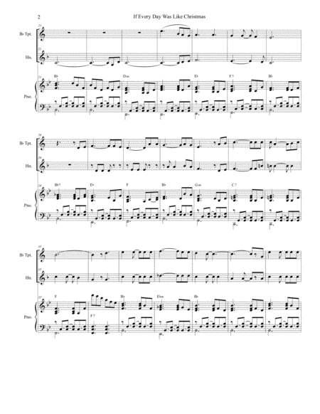 If Every Day Was Like Christmas Duet For Bb Trumpet And French Horn Page 2