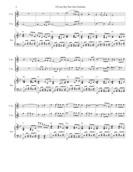 If Every Day Was Like Christmas Duet For Soprano Tenor Saxophone Page 2