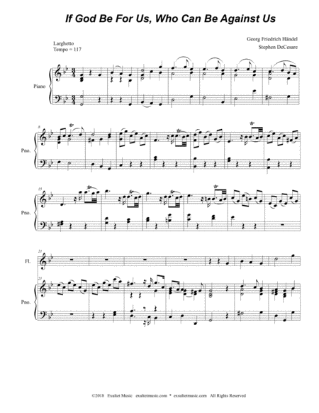 If God Be For Us Who Can Be Against Us For Flute Solo Piano Page 2