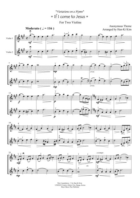 If I Come To Jesus For Violin Duet Page 2