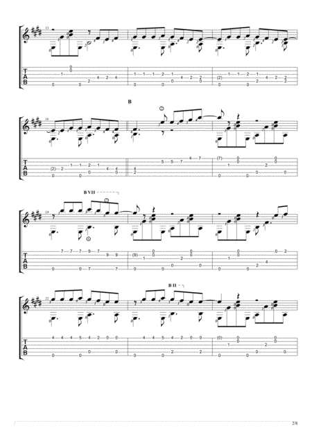 If I Were A Boy Fingerstyle Guitar Solo Page 2