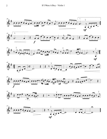 If I Were A Boy String Quartet Page 2