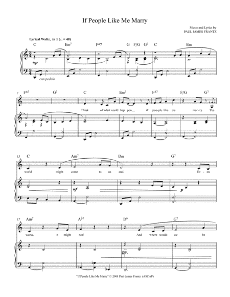 If People Like Me Marry Starting Key C Major Page 2