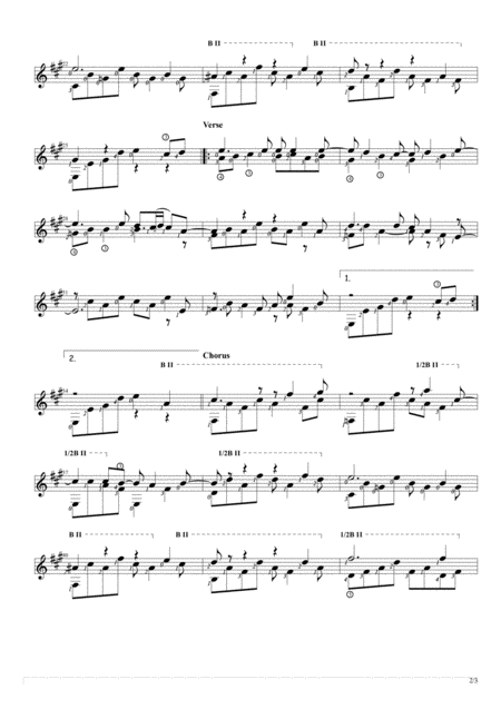 If Solo Guitar Score Page 2