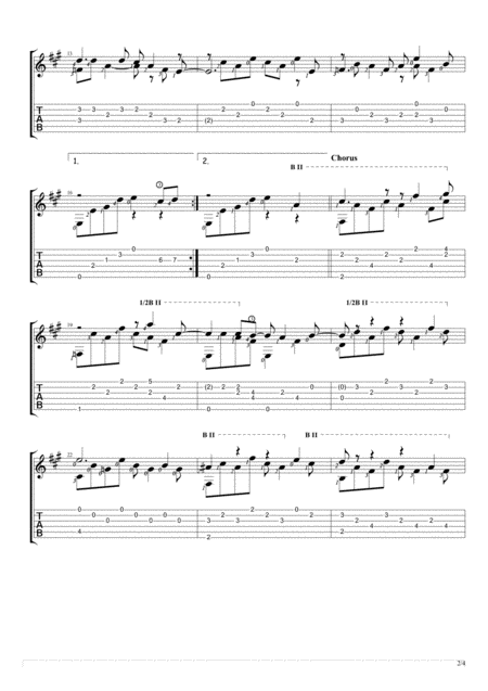 If Solo Guitar Tablature Page 2