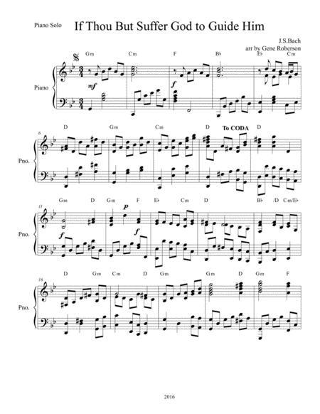 If Thou But Suffer God To Guide Him Piano Solo Page 2