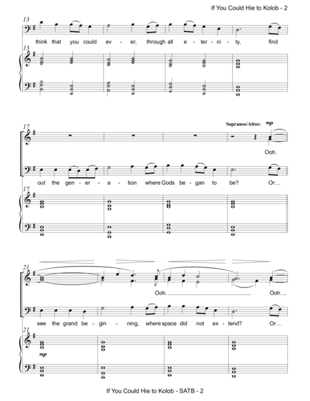 If You Could Hie To Kolob Satb Page 2