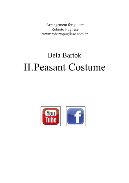 Ii Peasant Costume Romanian Folk Dance No 2 Sz 56 For Classic Guitar Page 2