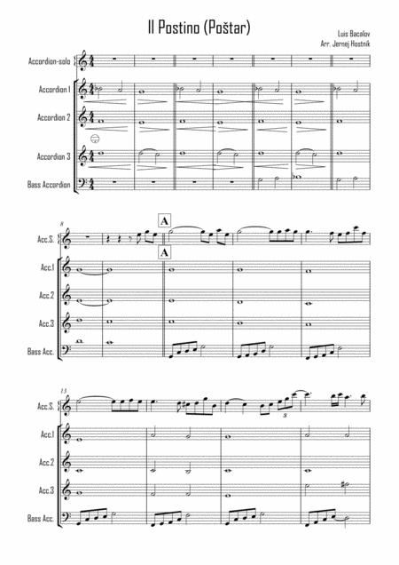 Il Postino The Postman Accordion Orchestra Solist Score Page 2