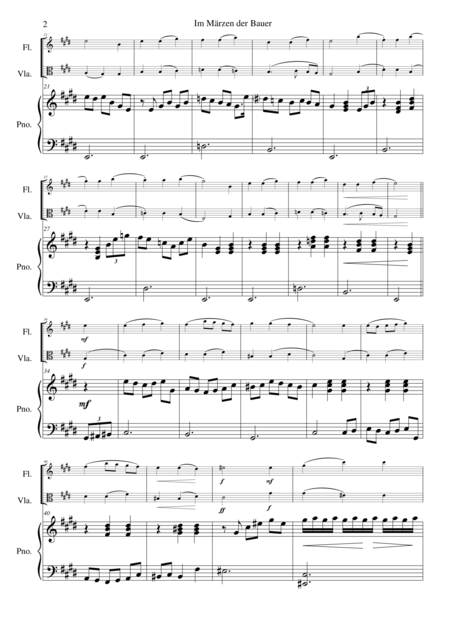 Im Mrzen Der Bauer In Springtime The Farmer For Flute Viola And Piano Page 2