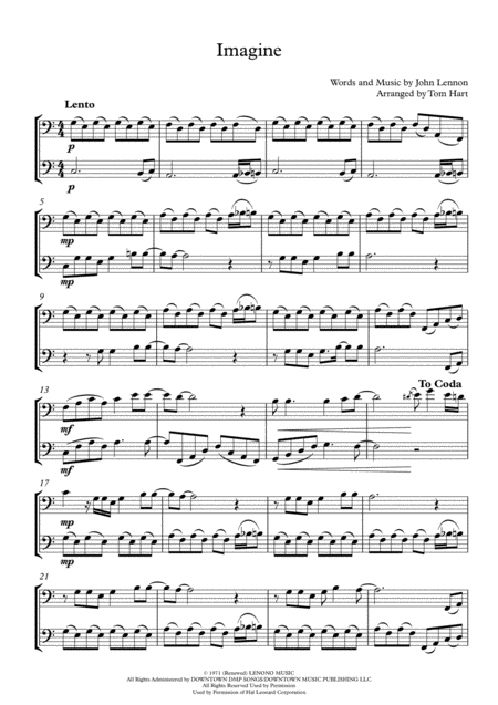 Imagine Cello Duet Page 2