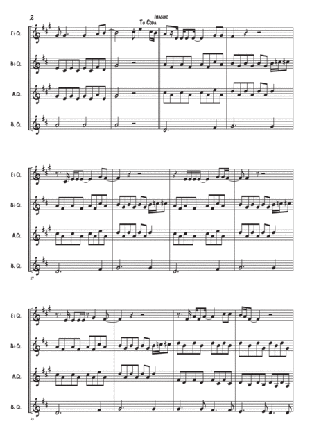 Imagine Clarinet Quartet Page 2