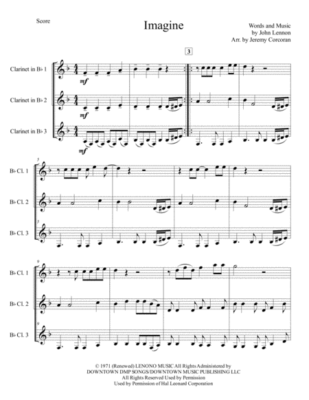 Imagine For Three Clarinets Page 2