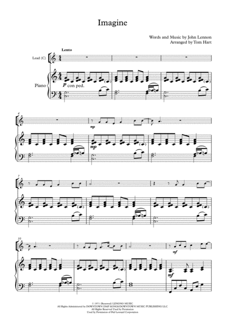 Imagine Instrumental Solo With Piano Page 2