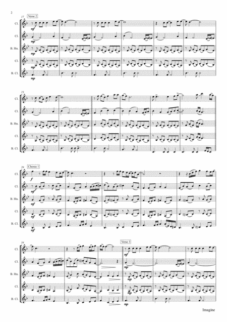 Imagine John Lennons Classic Clarinet Quartet Page 2