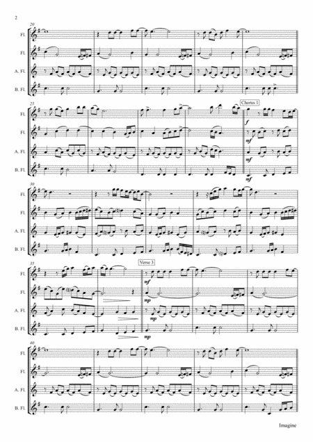 Imagine John Lennons Classic Flute Quartet Page 2