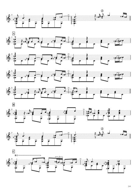 Imagine Solo Guitar Score Page 2