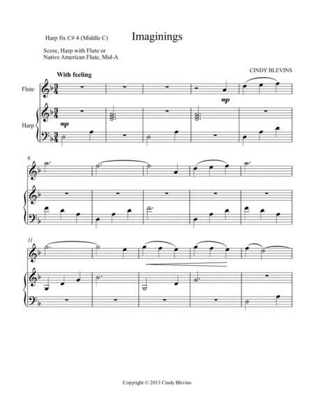 Imaginings Arranged For Harp And Native American Flute Page 2
