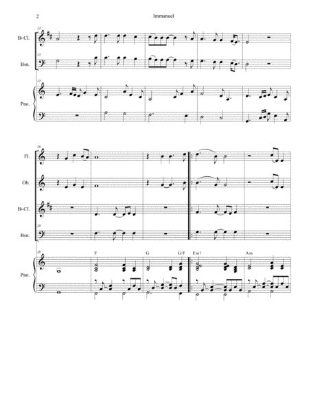 Immanuel For Woodwind Quartet Page 2