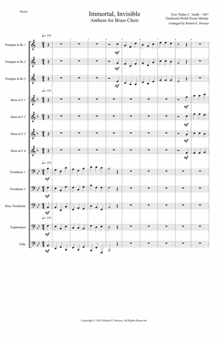 Immortal Invisible An Anthem For Brass Choir Page 2