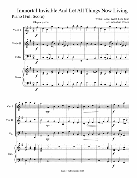 Immortal Invisible And Let All Things Now Living For Piano Trio Page 2