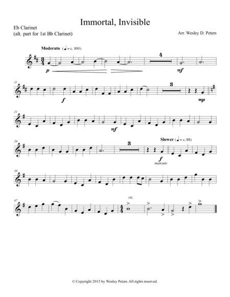 Immortal Invisible Clarinet Sextet Page 2