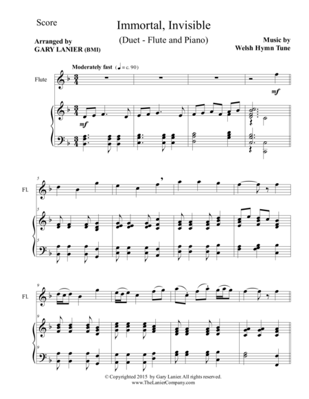 Immortal Invisible Duet Flute And Piano Score And Parts Page 2