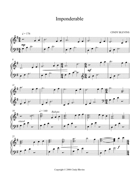 Imponderable An Original Piano Solo From My Piano Book Slightly Askew Page 2