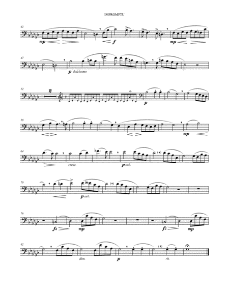 Impromptu Opus 90 No 3 For Trombone Piano Page 2
