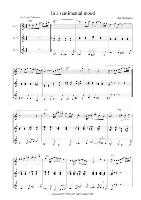 In A Sentimental Mood Guitar Trio Page 2