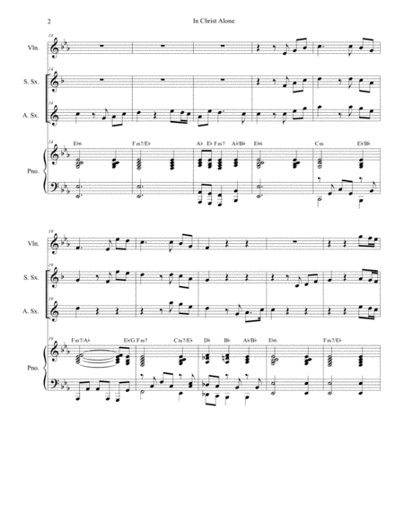 In Christ Alone Duet For Soprano And Alto Saxophone Page 2