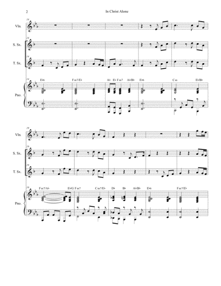 In Christ Alone Duet For Soprano And Tenor Saxophone Page 2