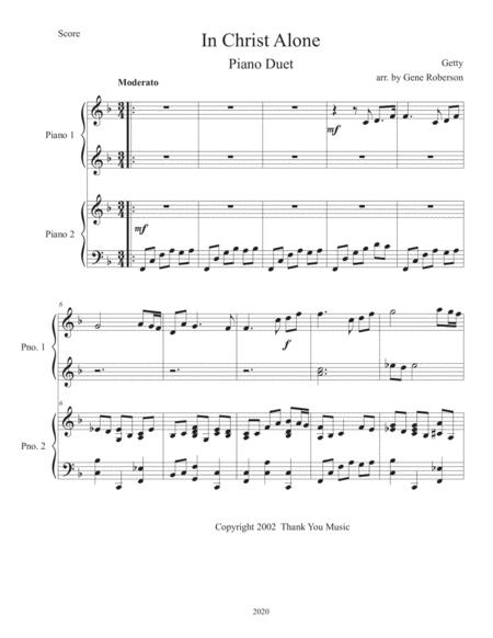 In Christ Alone Easy Piano Duet For One Piano Page 2