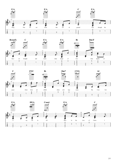 In Christ Alone Fingerstyle Ukulele Page 2