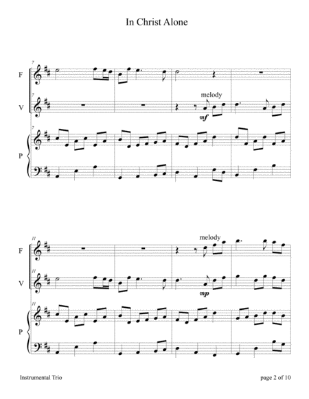 In Christ Alone For Flute And Or Violin Duet With Piano Accompaniment Page 2