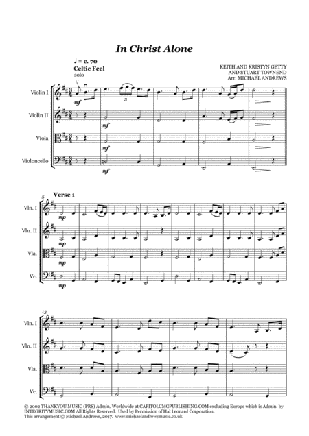 In Christ Alone For String Quartet Page 2